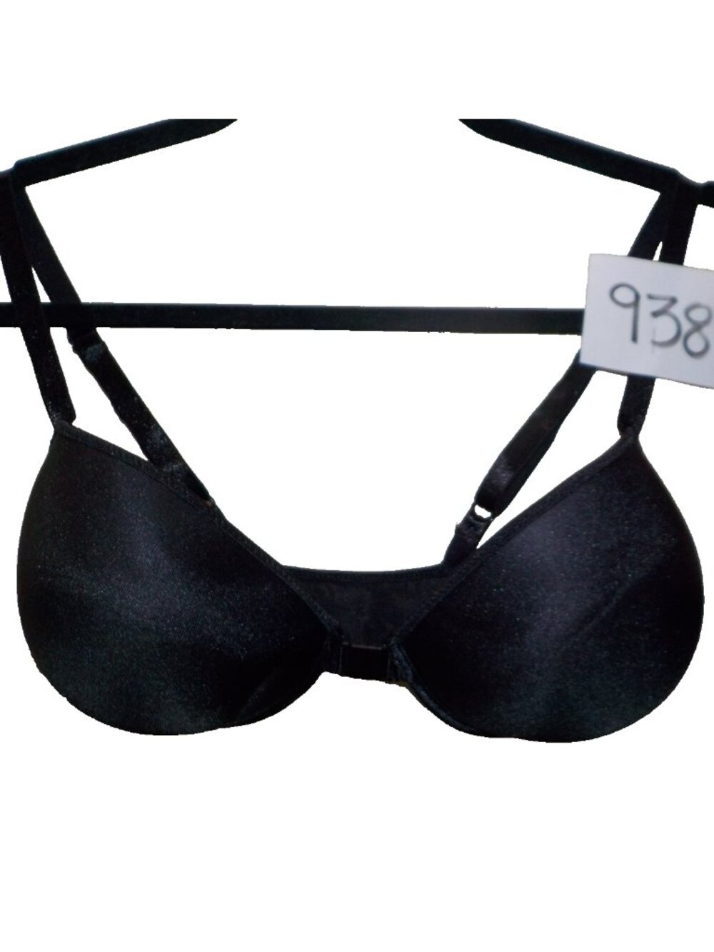 Hanes Her Way Black Push-up Underwire Front Clip Bra Size 36D